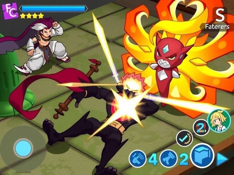 Intense 3v3 Battles in Fiery Guardians Duel Fiery Guardians Duel Gameplay Screenshot